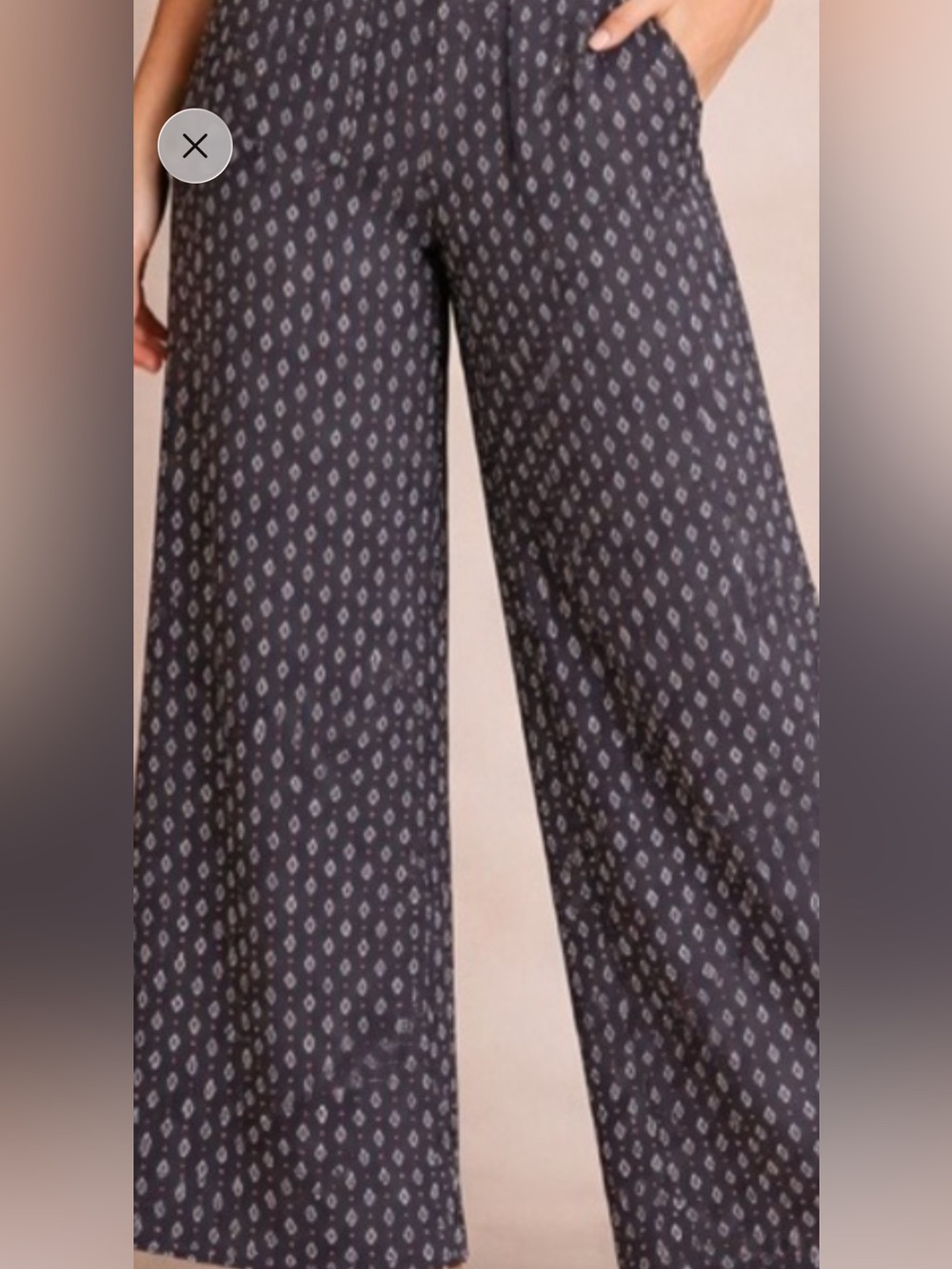LOFT Wide-Leg Printed Pants
